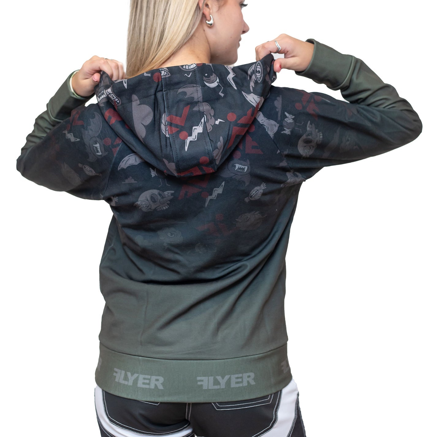 Olive Doodle Skydive Hoodie - Flyersuit