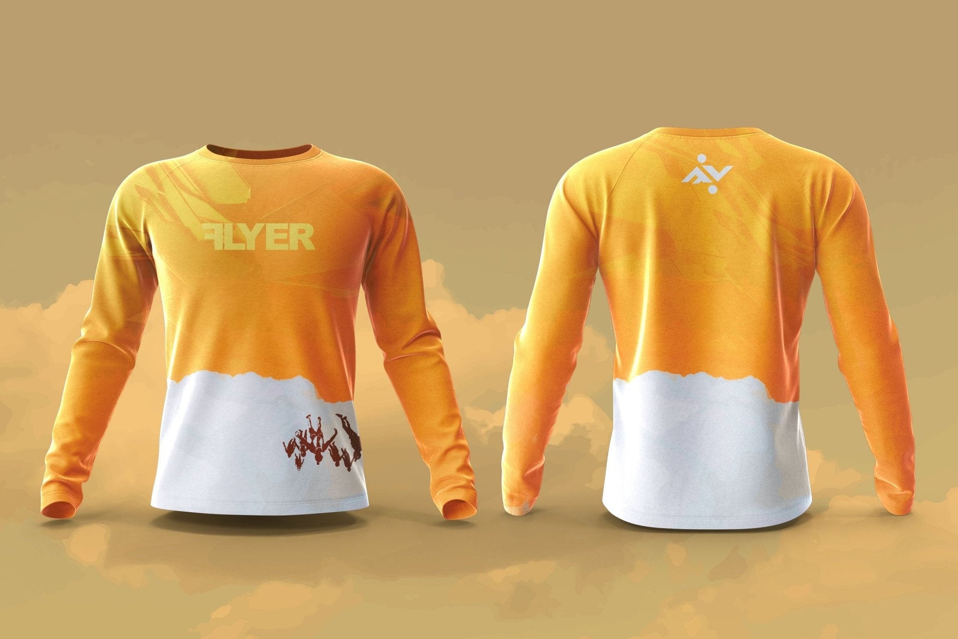 Skydive Jersey Orange Cloud Selection - Flyersuit